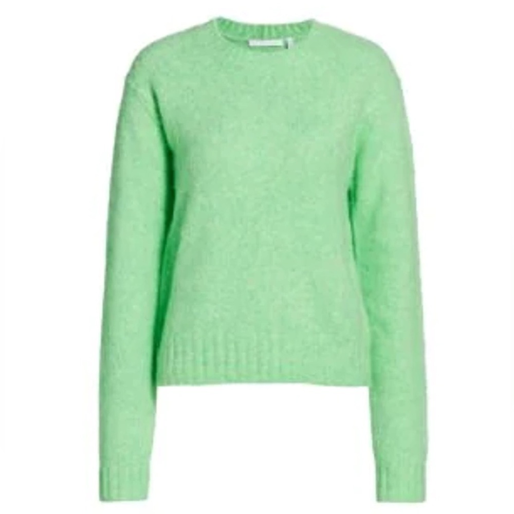Helmut Lang Brushed Crewneck Sweater in pine forest